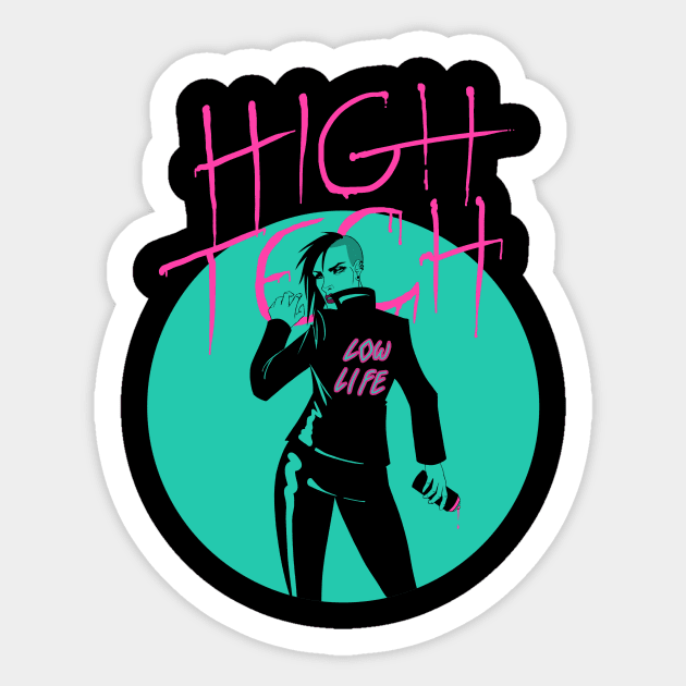 High Tech Low Life Sticker by SaurianDandy